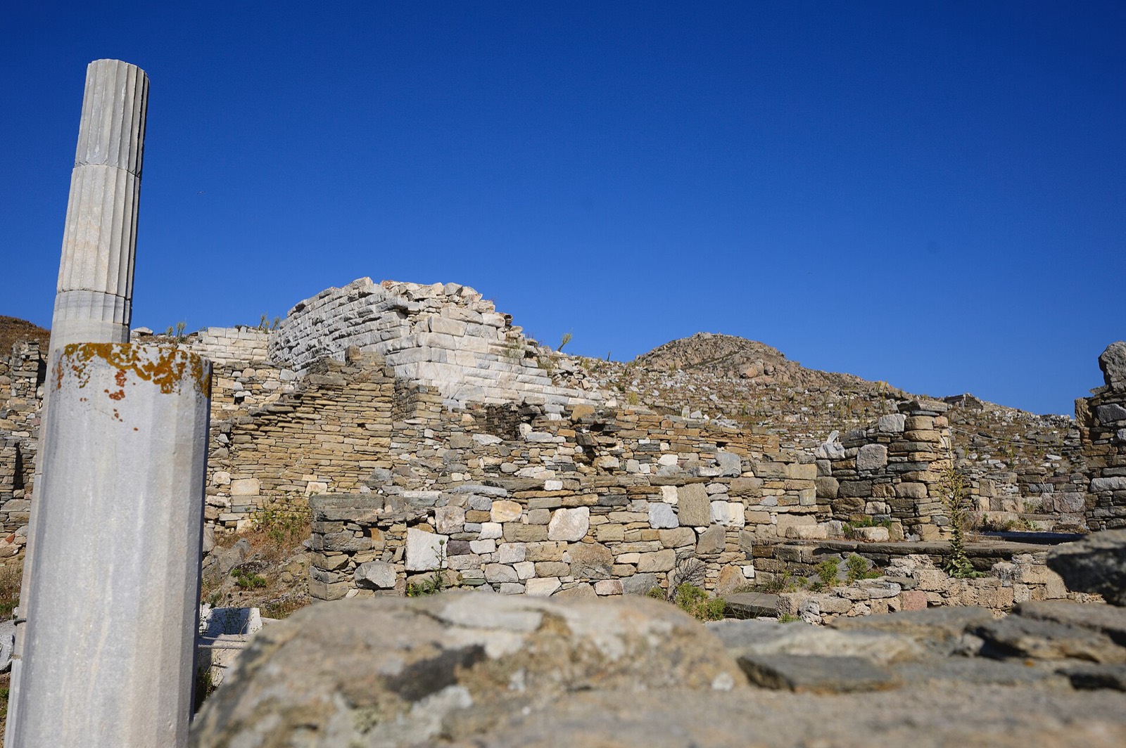 Ancient theatre on Delos above the old harbour