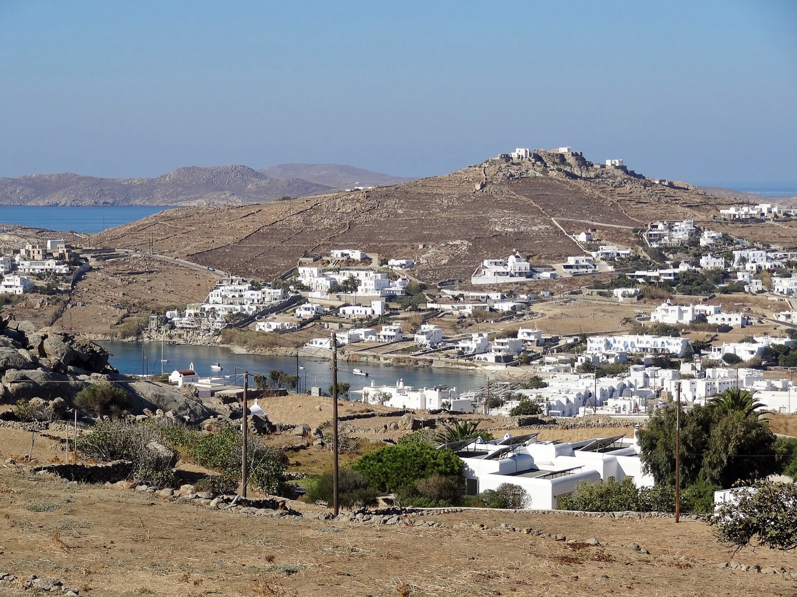 Ornos bay from the hillside