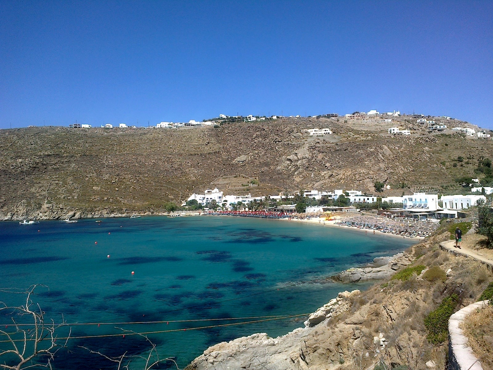 Psarou beach, home of Nammos