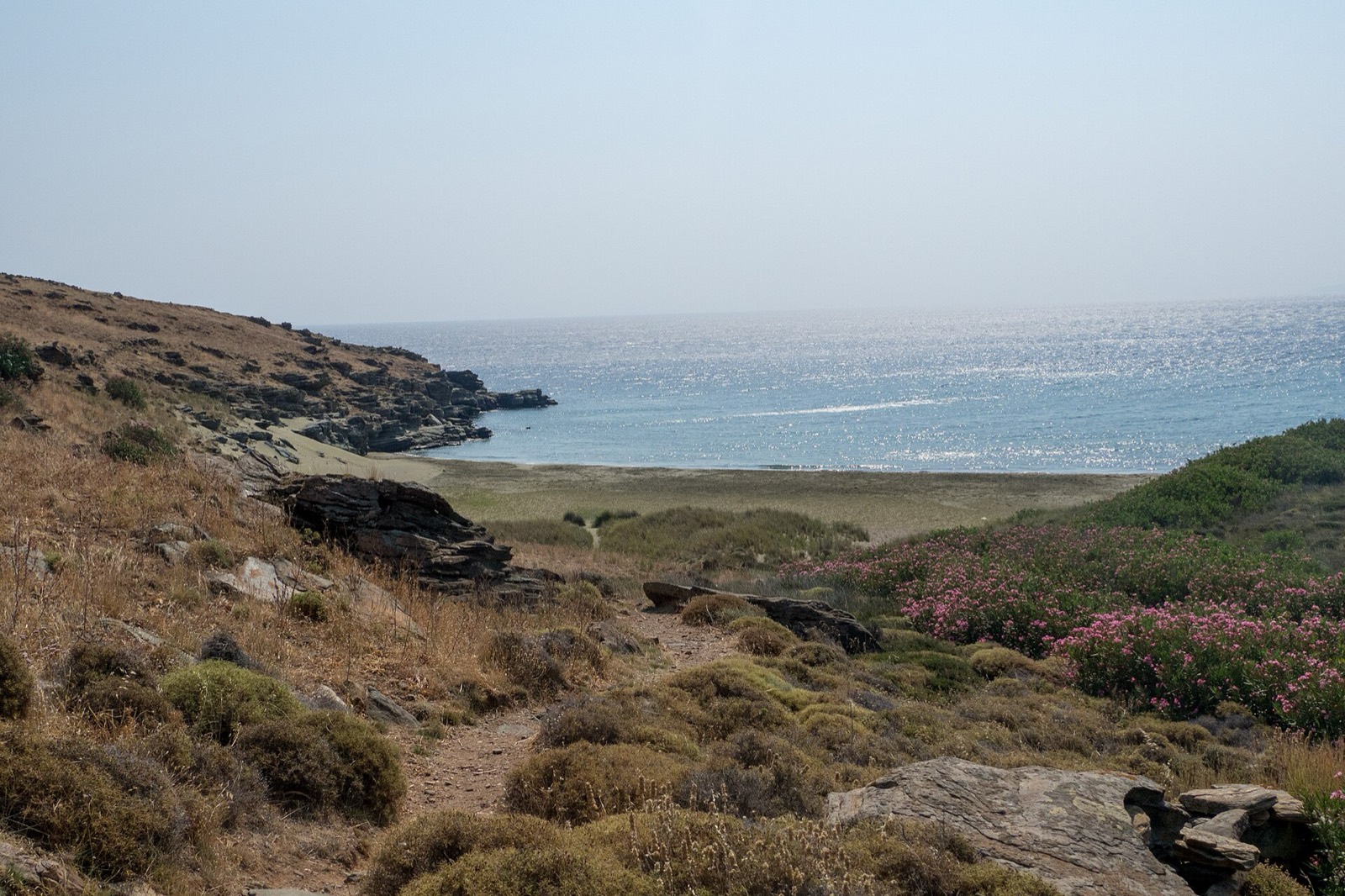 Pachia Ammos παραλία στο Tinos, ένα σύντομο πλοίο από Μύκονος
